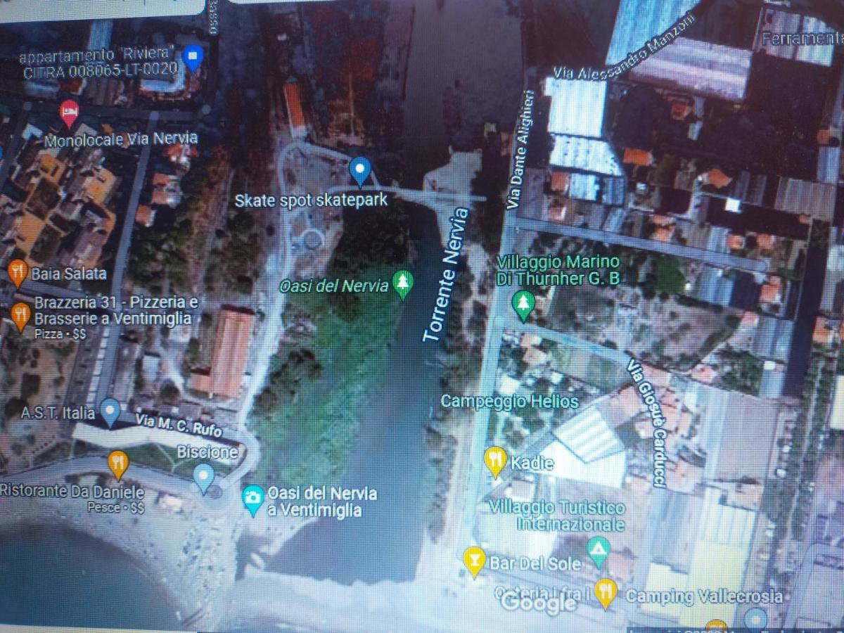Appartamento Riviera Trilocale Wifi E Parcheggio Privato Ventimiglia Luaran gambar
